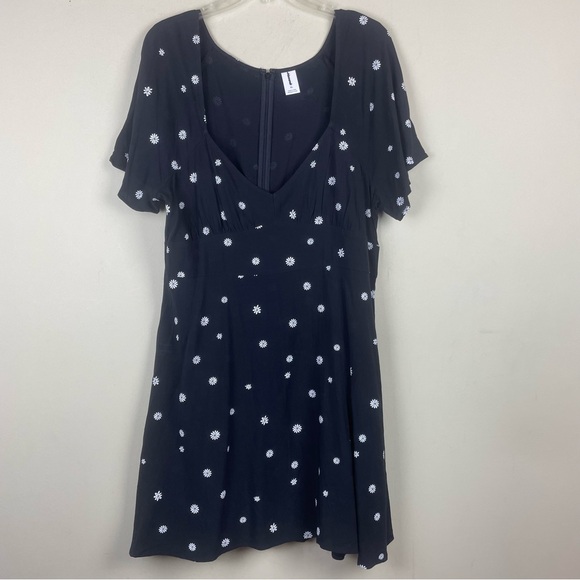 NWOT Abound Black Floral Skater Zip Fit & Flare Dress Sz XL - Picture 10 of 12